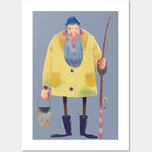 Fisherman (just the character) Posters and Art